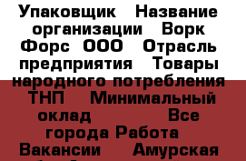 Упаковщик › Название организации ­ Ворк Форс, ООО › Отрасль предприятия ­ Товары народного потребления (ТНП) › Минимальный оклад ­ 25 000 - Все города Работа » Вакансии   . Амурская обл.,Архаринский р-н